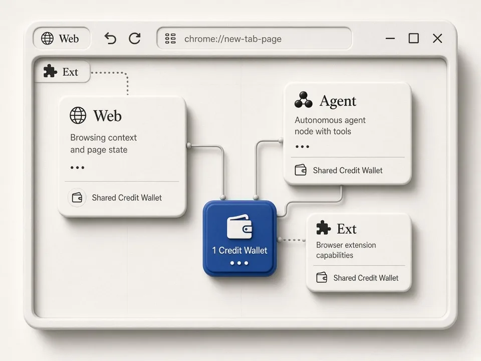 Editorial illustration of web and extension lead surfaces