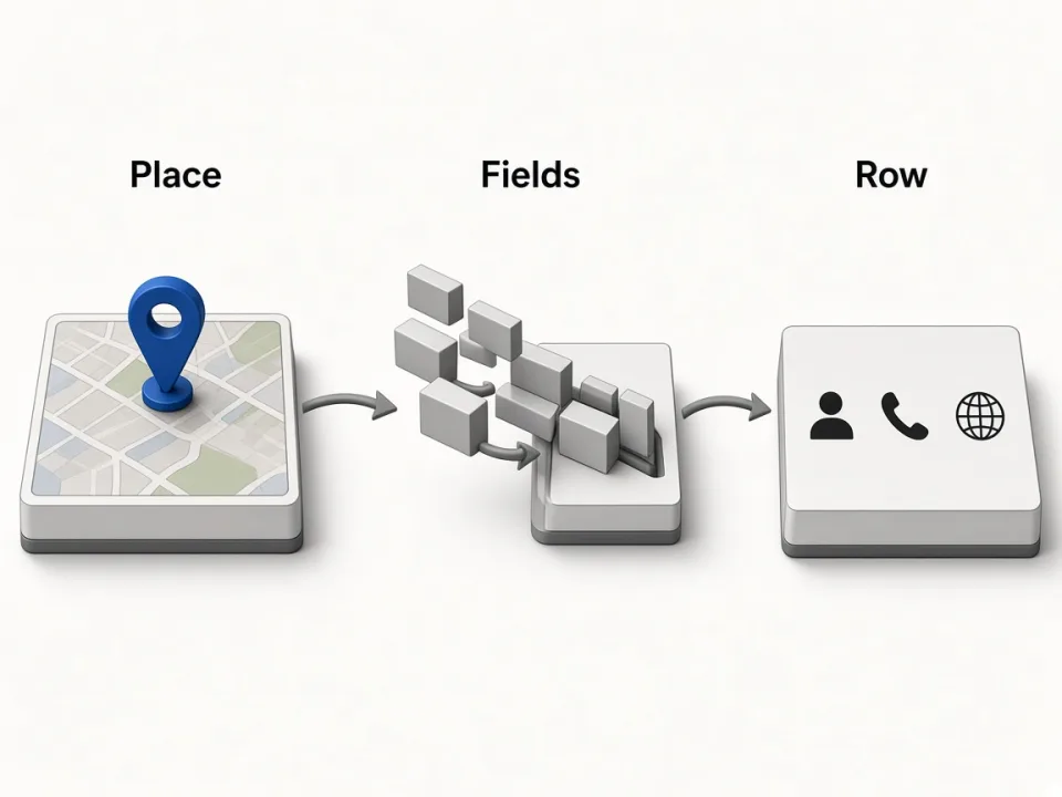 Apple Maps place details converting into exportable lead fields