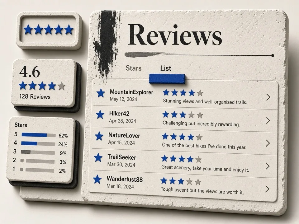 Google Maps reviews flowing into an exportable list