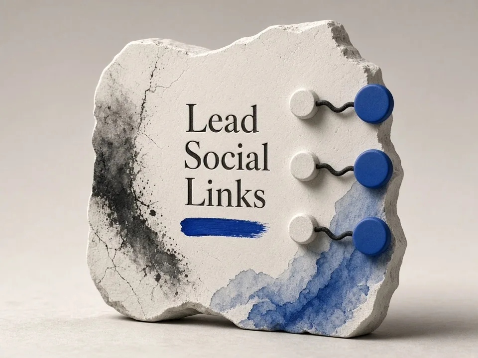 Social profiles enrichment in Leads Finder Pro