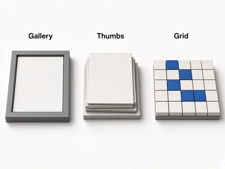 Merchant gallery grid of photo thumbs ready to scrape