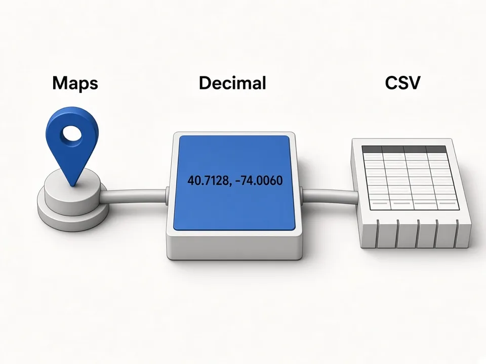 Decimal coordinates dropping into Maps and lead CSV columns