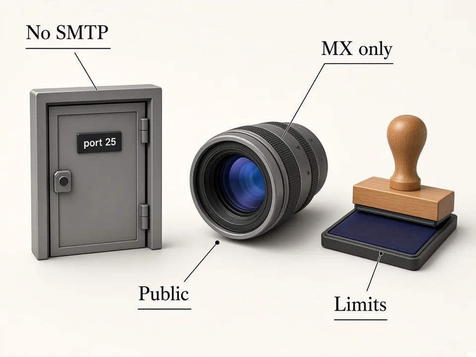 No SMTP public-only verification limits