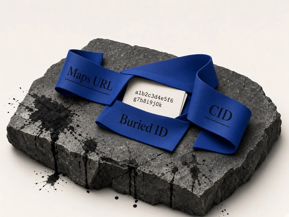 Buried Place ID and CID inside a Google Maps share URL