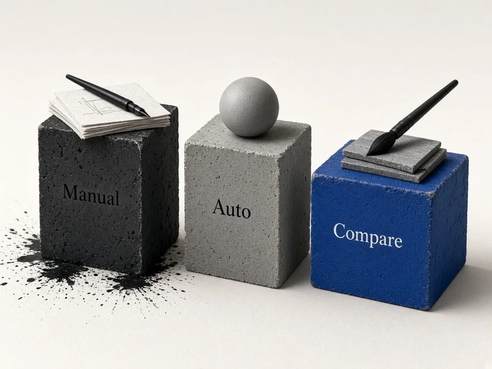 Manual versus automated cost comparison bars