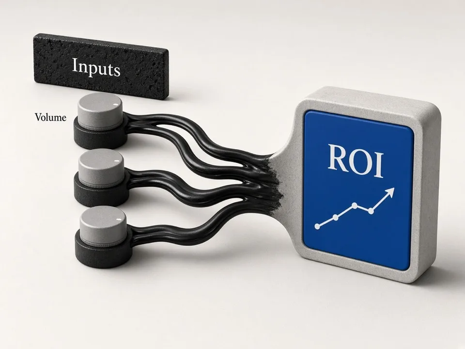 Inputs flowing into an outreach ROI calculation